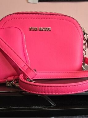 Steve Madden Hot Pink Crossbody with Chain Detail